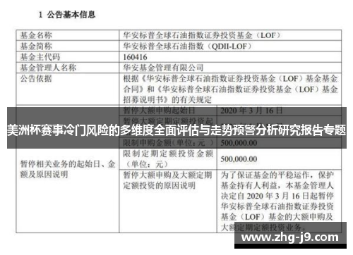 美洲杯赛事冷门风险的多维度全面评估与走势预警分析研究报告专题